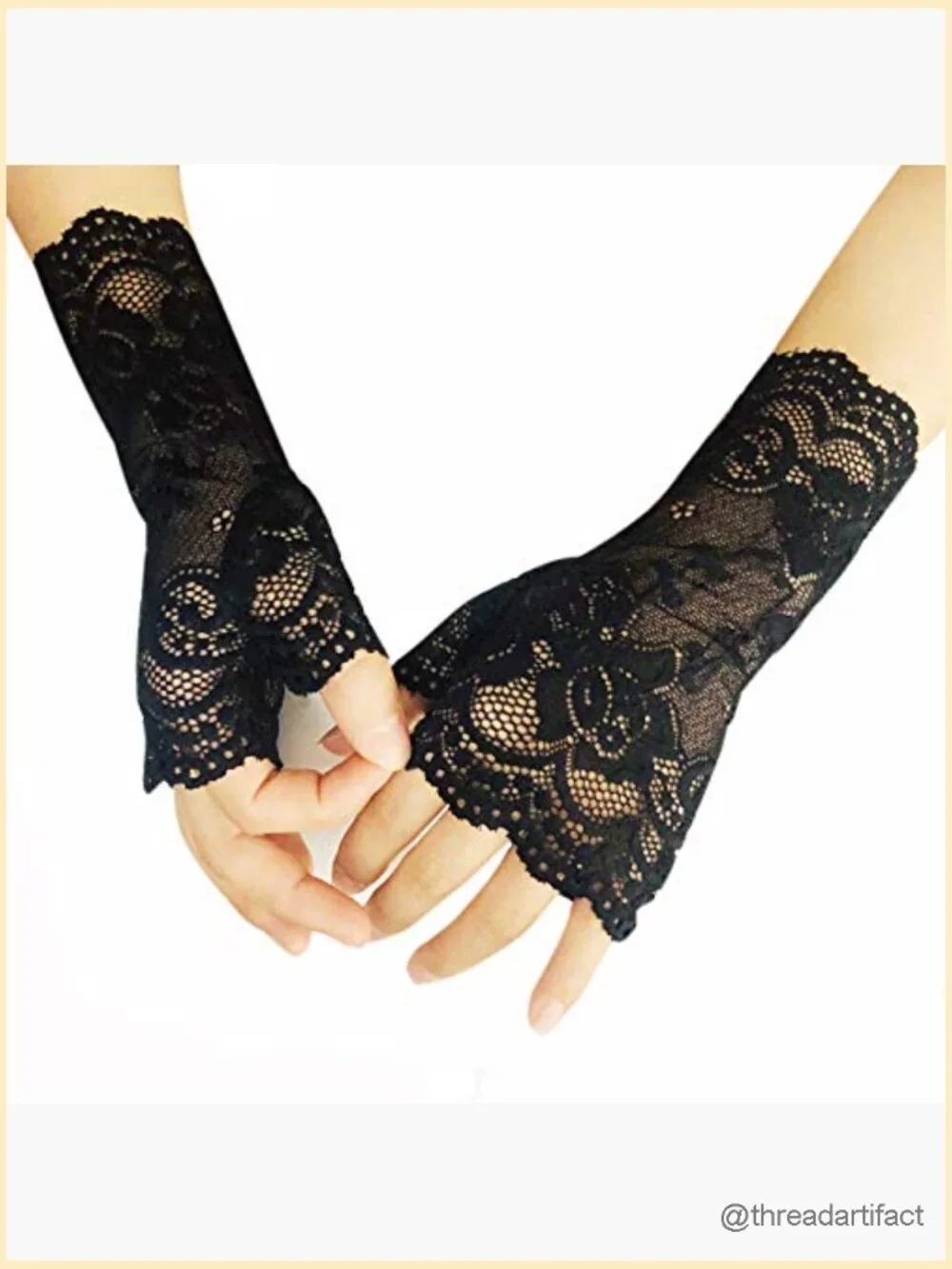 Short Lace Gloves Fingerless Bridal Wrist Gloves Opera Evening Wedding Tea